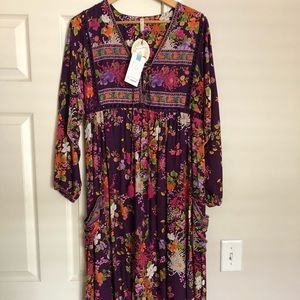 Tulle and Batiste Maxi Dress